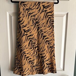 Madewell Tan and Black A-Line Skirt